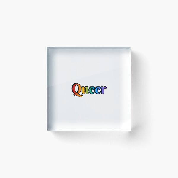 Item preview, Queer - rainbow gay pride flag colors designed and sold by Inspirationmotivation.