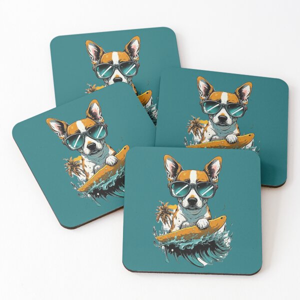 Item preview, Funny dog on a surfboard designed and sold by LukArtThis.