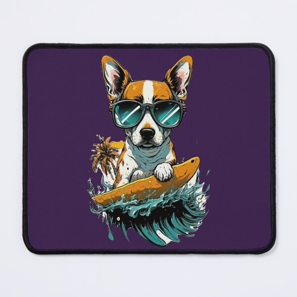 Item preview, Funny dog on a surfboard designed and sold by LukArtThis.