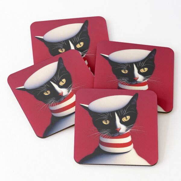 Item preview, Canvas of "Surreal Cat with hat" 010 - Wall Art Decor designed and sold by CreArtorium.