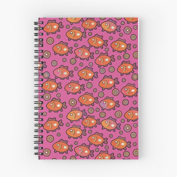 Item preview, ¡SIN IA! Peces de colores sobre fondo rosa patrón de superficie designed and sold by ManonElmendorp.