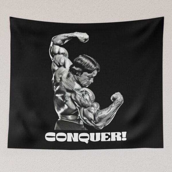 Item preview, Arnold schwarzenegger, Conquer! Arnold schwarzenegger Fan art  designed and sold by HuzaifaNaveedh.