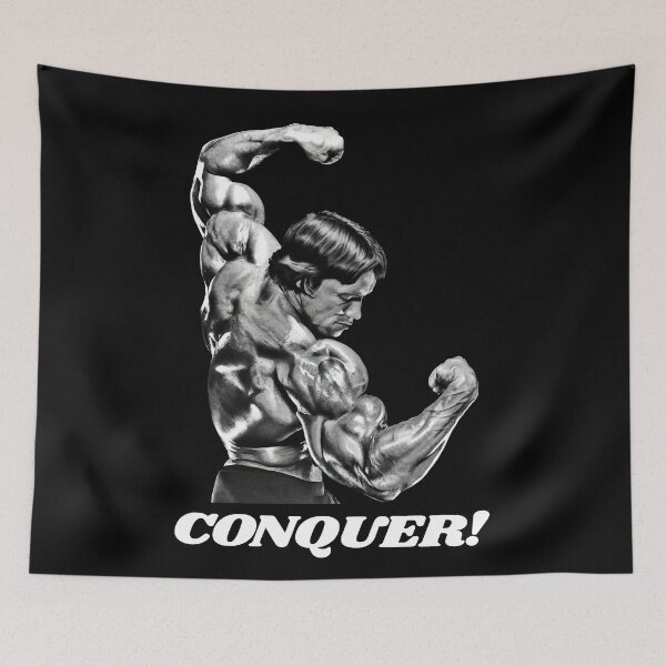 Item preview, Arnold schwarzenegger, Conquer! Arnold schwarzenegger Fan art  designed and sold by HuzaifaNaveedh.