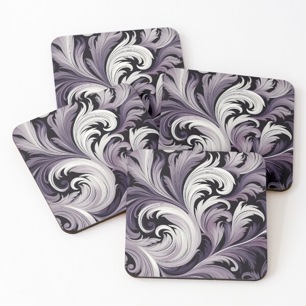 Item preview, Acai lilac and white abstract print designed and sold by dcrc.