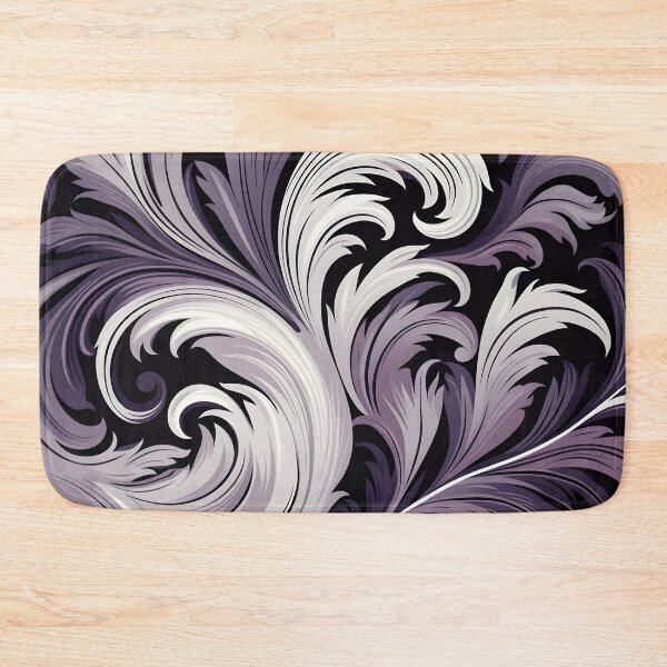 Item preview, Acai lilac and white abstract print designed and sold by dcrc.