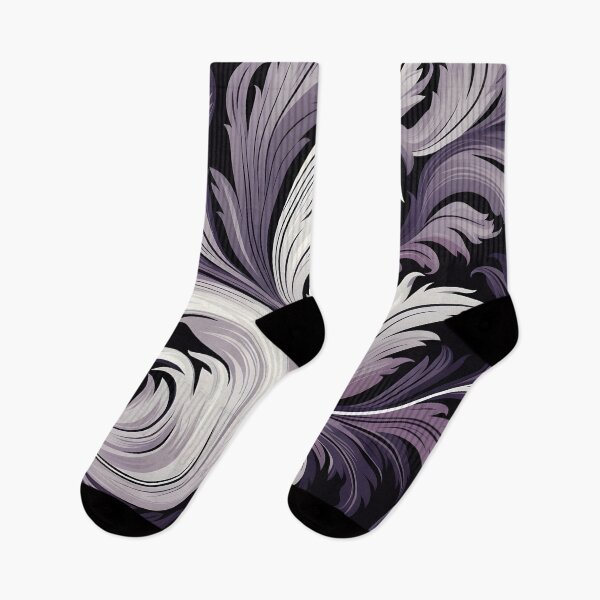 Item preview, Acai lilac and white abstract print designed and sold by dcrc.