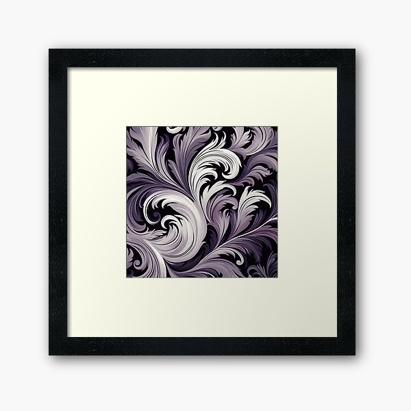 Item preview, Acai lilac and white abstract print designed and sold by dcrc.