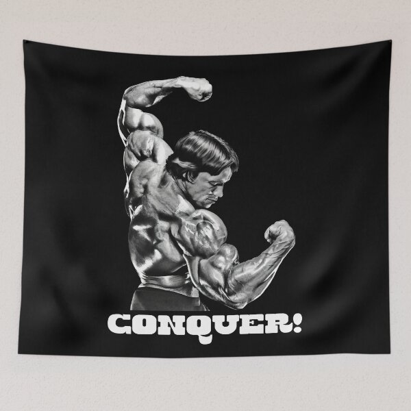 Item preview, Arnold schwarzenegger, Conquer! Arnold schwarzenegger Fan art  designed and sold by HuzaifaNaveedh.