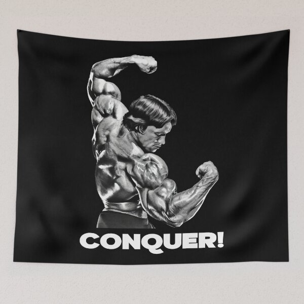 Item preview, Arnold schwarzenegger, Conquer! Arnold schwarzenegger Fan art  designed and sold by HuzaifaNaveedh.