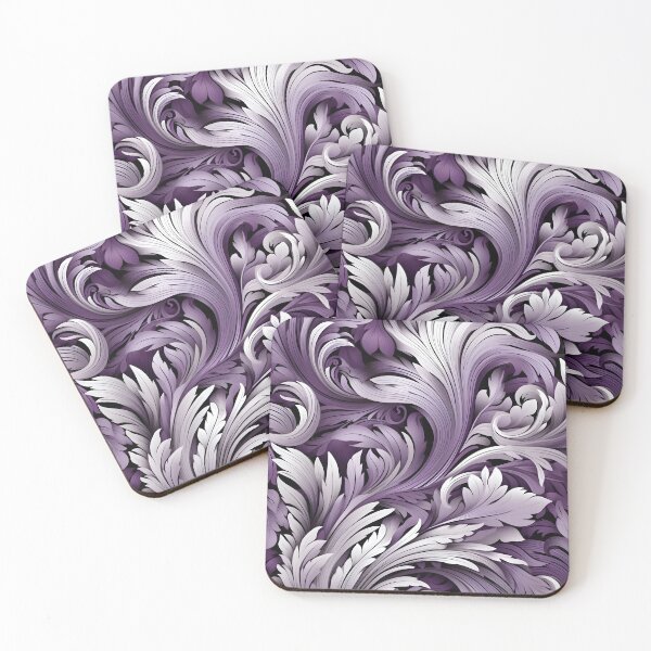 Item preview, acai lilac and white abstract print designed and sold by dcrc.