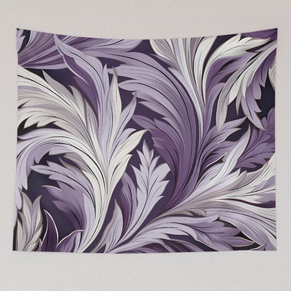Item preview, Acai lilac and white abstract print designed and sold by dcrc.
