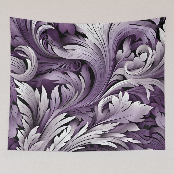 Item preview, acai lilac and white abstract print designed and sold by dcrc.