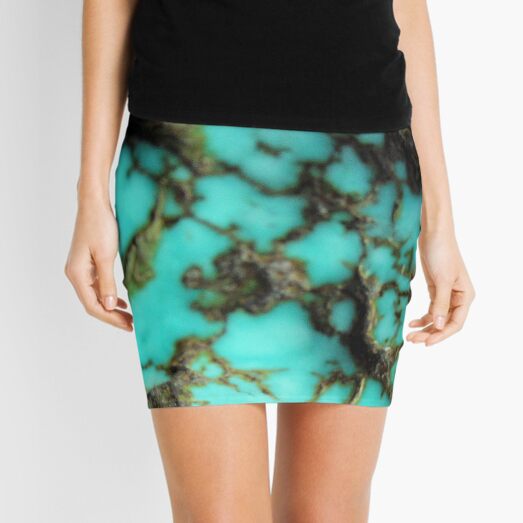 Turquoise gemstone Mini Skirt