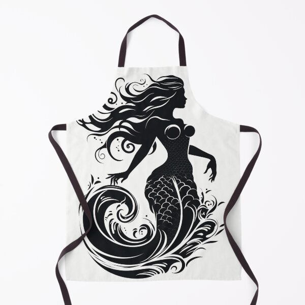 Item preview, Black Mermaid on a White Background designed and sold by dcrc.