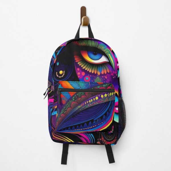 Item preview, Colorful Psychedelic Trippy Hippy Girl designed and sold by TheDarkWardrobe.