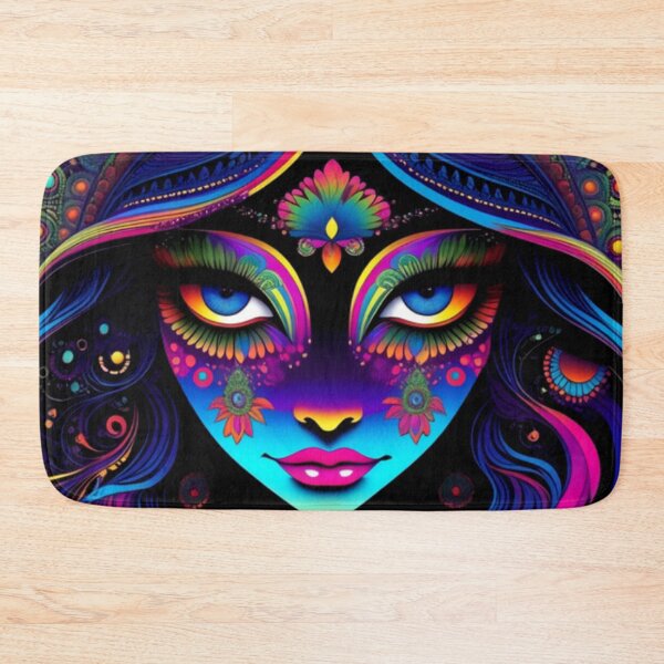 Item preview, Colorful Psychedelic Trippy Hippy Girl designed and sold by TheDarkWardrobe.