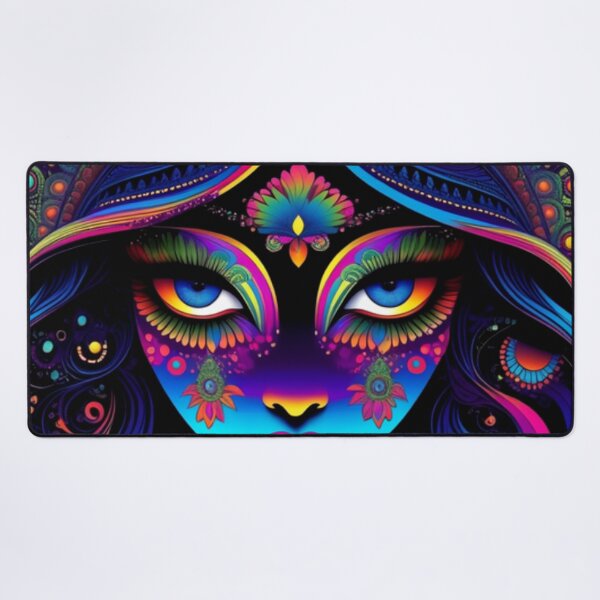 Item preview, Colorful Psychedelic Trippy Hippy Girl designed and sold by TheDarkWardrobe.