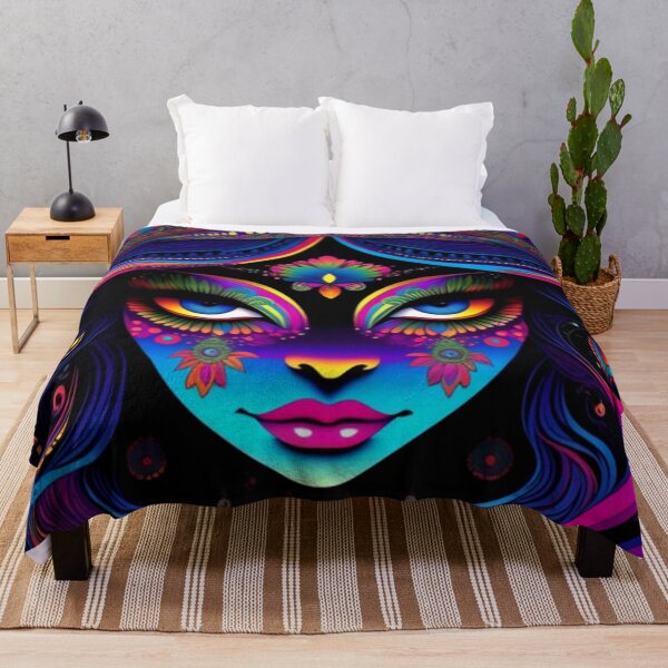 Item preview, Colorful Psychedelic Trippy Hippy Girl designed and sold by TheDarkWardrobe.