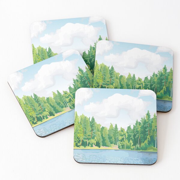 Item preview, Water lake in the forest Art Prints designed and sold by wizooo411.