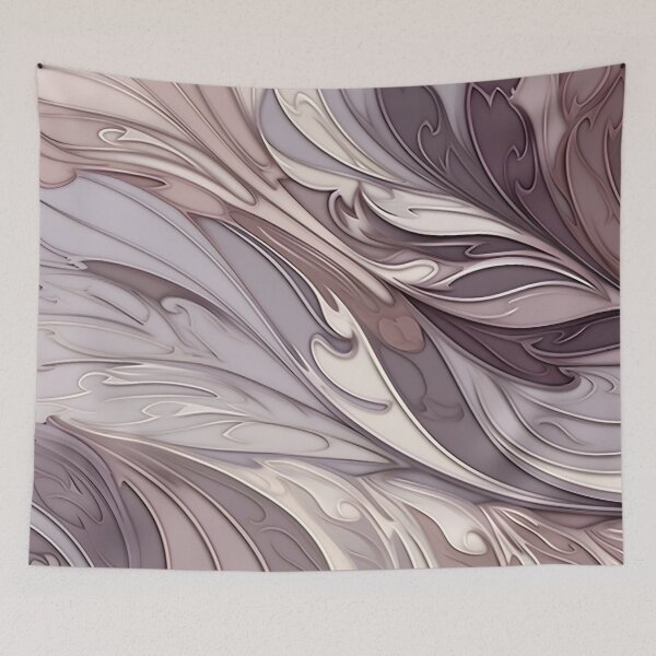 Item preview, burnished lilac swirling abstract print designed and sold by dcrc.