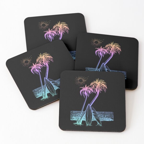 Item preview, Vibrant Palm Tree Sunrise Silhouette designed and sold by Sun Sand & Sea Art.