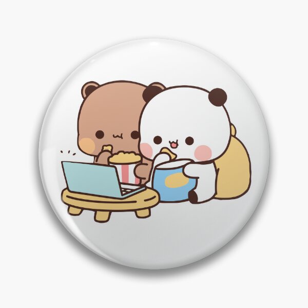 Item preview, DuDu Bear and BuBu Panda watching movie together❤️ designed and sold by Pandety.