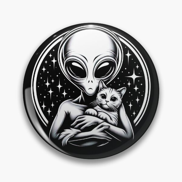Item preview, Alien With A House Cat - Galactic Kitten Cuddles Graphic designed and sold by SpookshowDesign.
