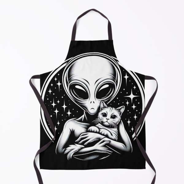 Item preview, Alien With A House Cat - Galactic Kitten Cuddles Graphic designed and sold by SpookshowDesign.
