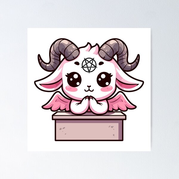 Item preview, Kawaii Baphomet - Adorable Occult Illustration designed and sold by Kawaii-n-Spice.