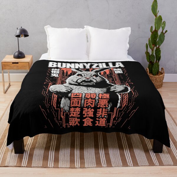 Item preview, Bunnyzilla Pet Bunny Rabbit Owner Funny Monster Movie Poster designed and sold by GrandeDuc.