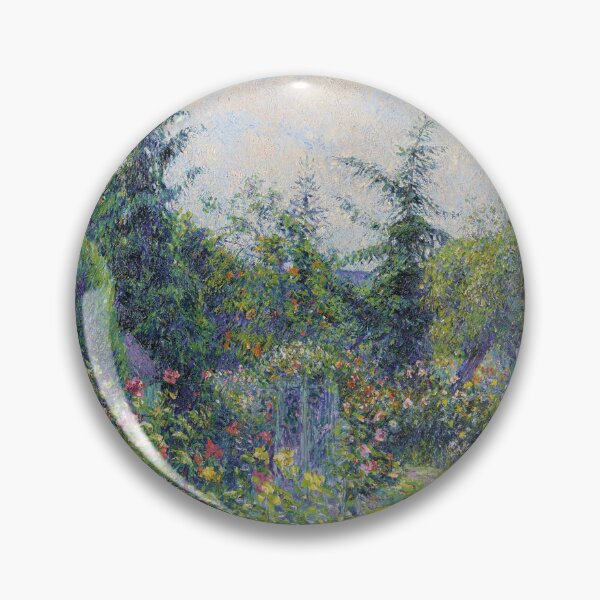 Item preview, Camille Pissarro | Garden and henhouse at Octave Mirbeau's magnificent French flower garden at Les Damps classic landscape painting in high resolution designed and sold by Jéanpaul  Ferro.