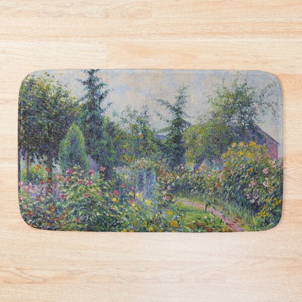 Item preview, Camille Pissarro | Garden and henhouse at Octave Mirbeau's magnificent French flower garden at Les Damps classic landscape painting in high resolution designed and sold by Jéanpaul  Ferro.