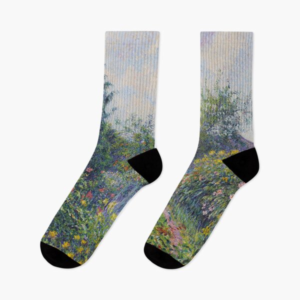 Item preview, Camille Pissarro | Garden and henhouse at Octave Mirbeau's magnificent French flower garden at Les Damps classic landscape painting in high resolution designed and sold by Jéanpaul  Ferro.