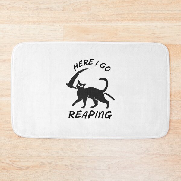 Item preview, Black Cat Grim Reaper Here I go Reaping designed and sold by wolfkin-design.