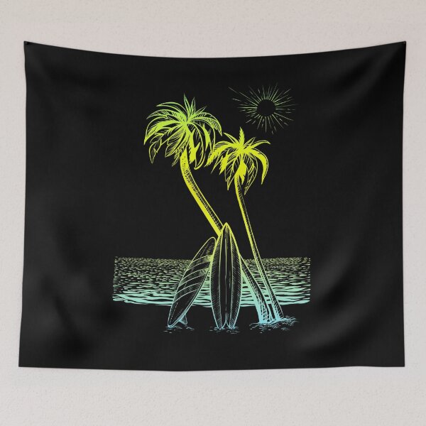 Item preview, Vibrant Palm Tree Sunrise Silhouette designed and sold by Sun Sand & Sea Art.