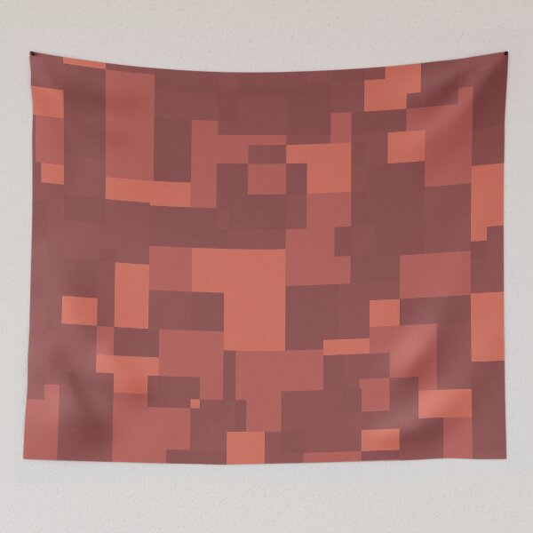Item preview, large brown cubistic meadow  designed and sold by Depression-Art.