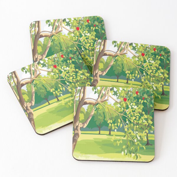 Item preview, Apple tree in the forest art prints designed and sold by wizooo411.