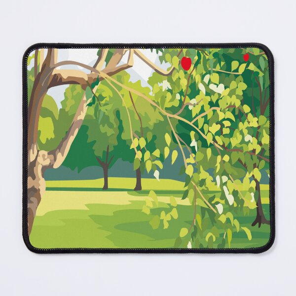 Item preview, Apple tree in the forest art prints designed and sold by wizooo411.