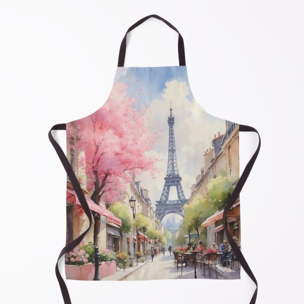 Item preview, Paris, France in Spring Pastel Watercolor, Eiffel Tower designed and sold by PBJArt.