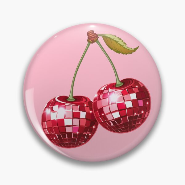 Item preview, Cherry Disco Balls: Retro Groove & Red Neon Sparkles on the Juicy Dancefloor. designed and sold by LotusBlanc.