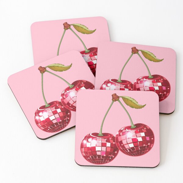 Item preview, Cherry Disco Balls: Retro Groove & Red Neon Sparkles on the Juicy Dancefloor. designed and sold by LotusBlanc.