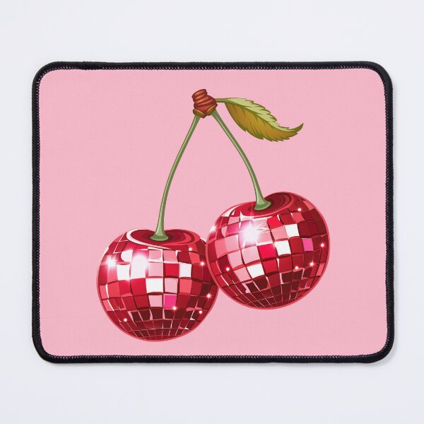 Item preview, Cherry Disco Balls: Retro Groove & Red Neon Sparkles on the Juicy Dancefloor. designed and sold by LotusBlanc.