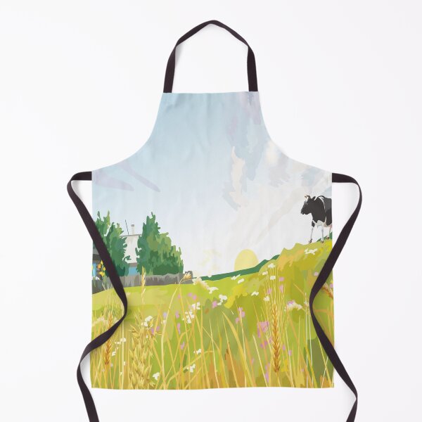 Item preview, Farmer's house and cow in the field designed and sold by wizooo411.