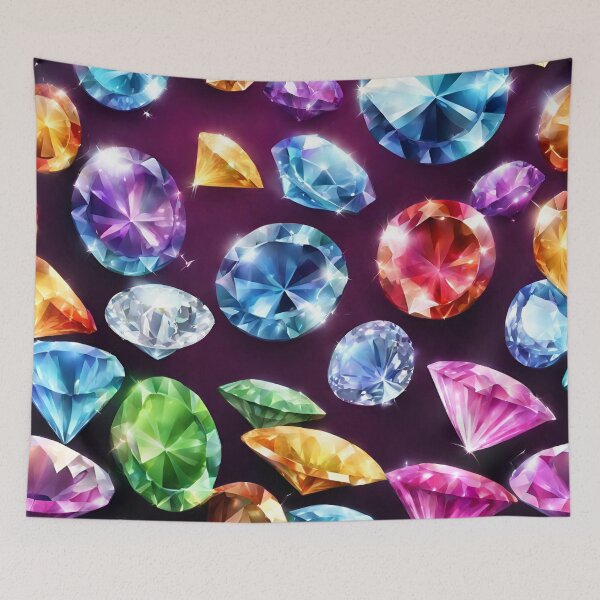 Item preview, Scattered diamonds on a purple background designed and sold by SweetRossel.