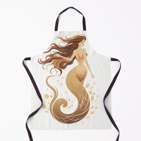 Item preview, Beige Mermaid on a White Background designed and sold by dcrc.