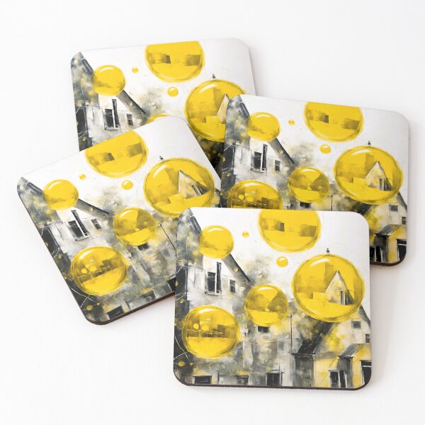 Item preview, Comic strip project yellow bubble and houses designed and sold by janjacbu.