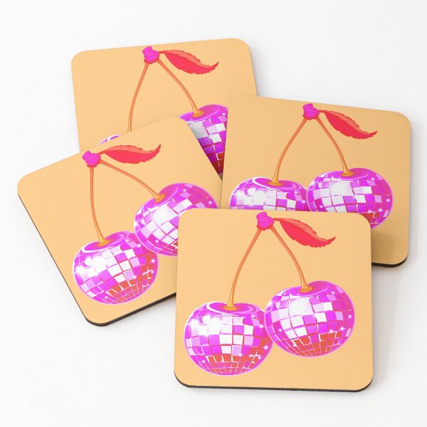 Item preview, Cherry Disco Balls: Retro Groove & Pink Neon Sparkles on the Juicy Dancefloor. designed and sold by LotusBlanc.