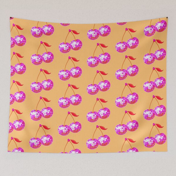 Item preview, Cherry Disco Balls: Retro Groove & Pink Neon Sparkles on the Juicy Dancefloor. designed and sold by LotusBlanc.