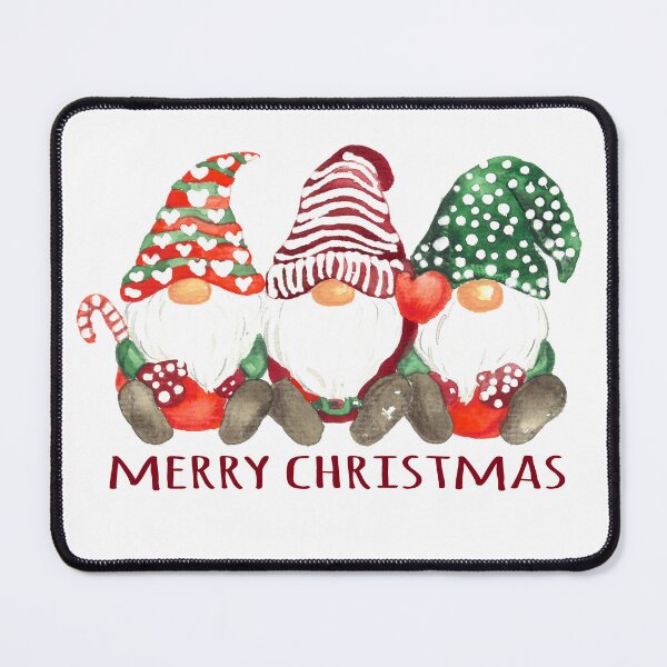 Item preview, Cute Santa Clauses in watercolor - the Christmas elves wish you a Merry Christmas designed and sold by RebeccaFreese.