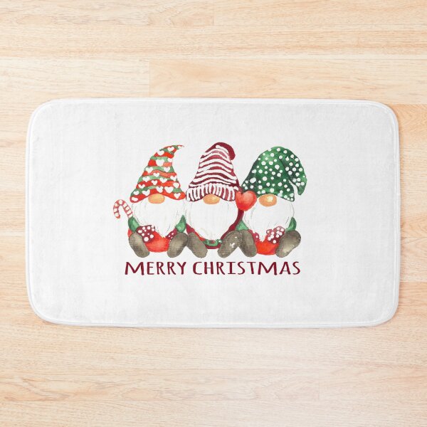 Item preview, Cute Santa Clauses in watercolor - the Christmas elves wish you a Merry Christmas designed and sold by RebeccaFreese.